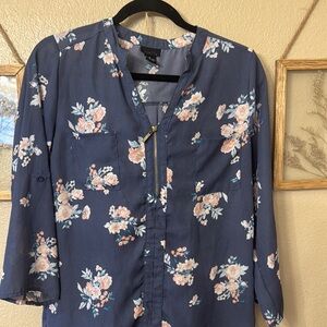 Rue21 Blue Floral Top